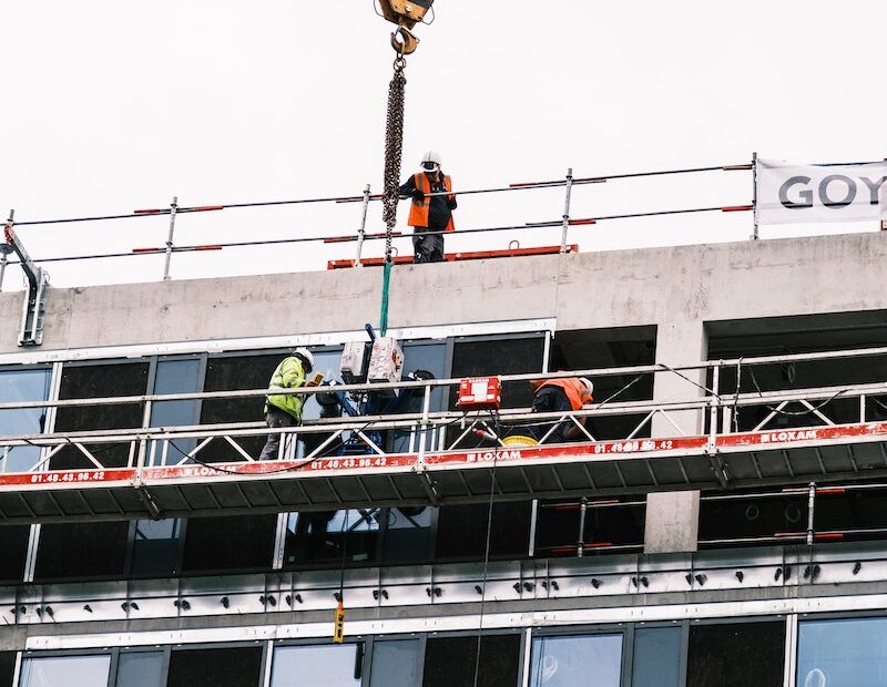 Workers on Lift